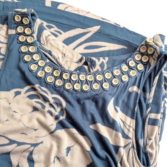 Anthropologie Ric Rac Button Embellished Top - Picture 7 of 8